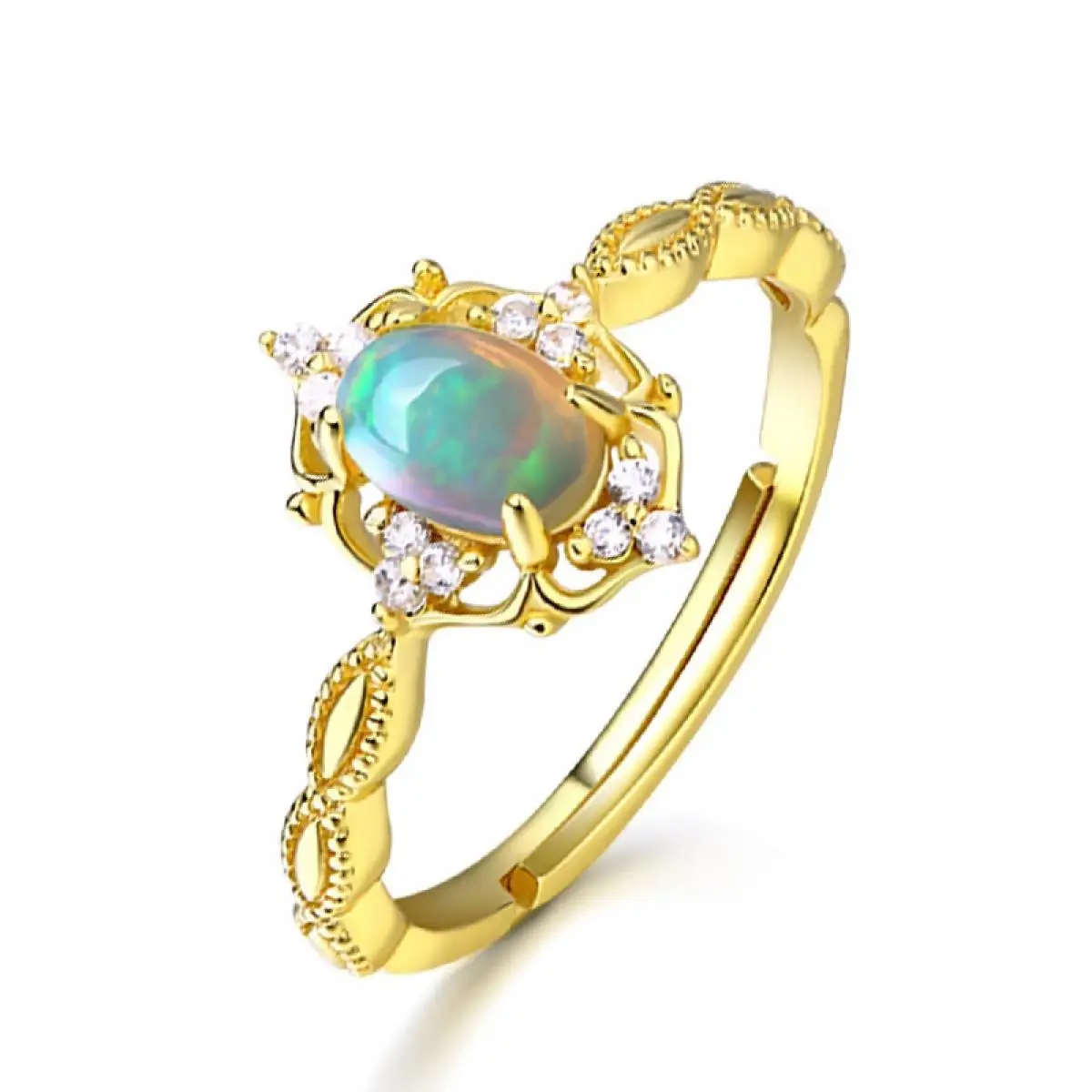 

S925 Sterling Silver Rings for Women Floral Vintage Gold Filled Ring Fine Jewelry Gifts Ring for Wedding anillos mujer