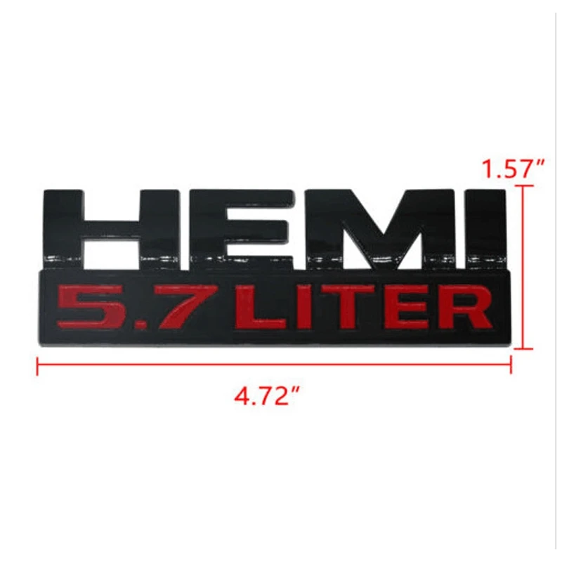 2X HEMI 5 7 литровые Эмблемы 3D Боковая дверь крыло отделка значок пластина наклейка