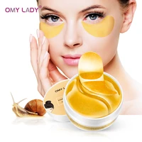 omy lady 60pcs crystal gold collage eye patch mask collagen against wrinkles dark circles care eyes bags pads ageless hydrogel
