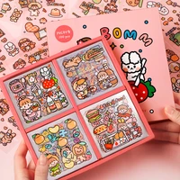 100 sheets hand account stickers set kawaii hand account notebook decoration cup cute pattern cartoon children girl stickers