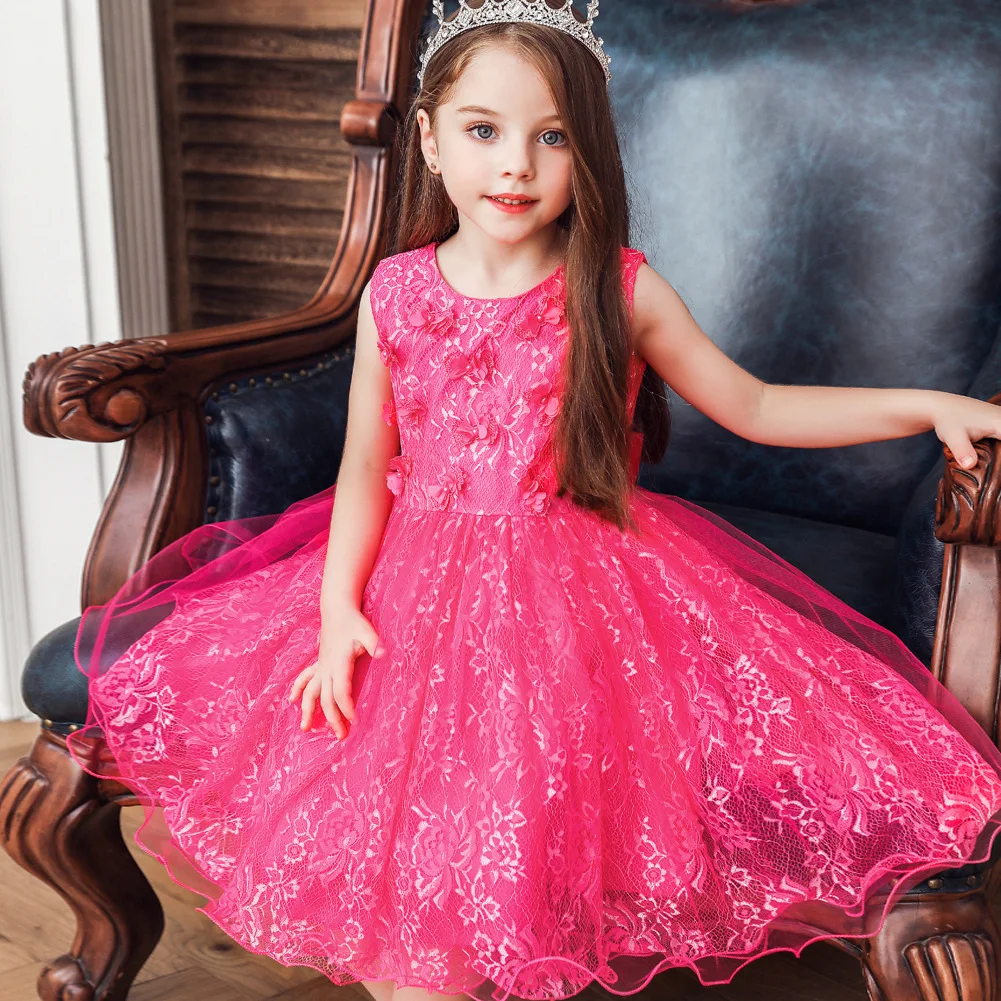 

2020 Korean Princess Sleeveless Lace Children's Dress