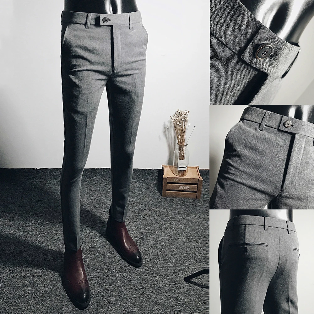 Мужские деловые брюки Pantalones черные классические | Мужская одежда
