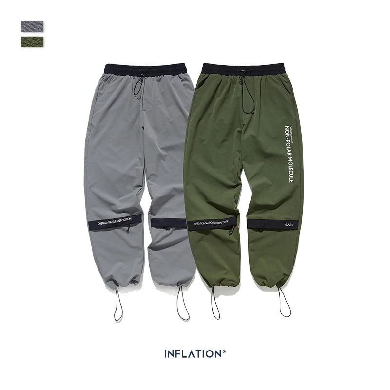 Брюки джоггеры INFLATION мужские свободные с принтом на молнии завязками прямые 93436W