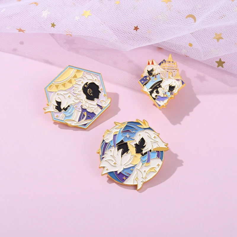 

Cartoon Doll Head Brooches Cute Little Girl Lapel Enamel Pin Creative Backpack Clothes Badges Fashion Jewelry Gift Wholesale