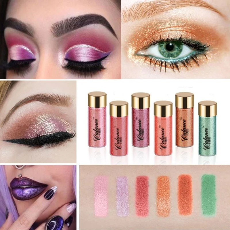 1 шт. профессиональная пудра с блестками тени для век губная помада стойкая