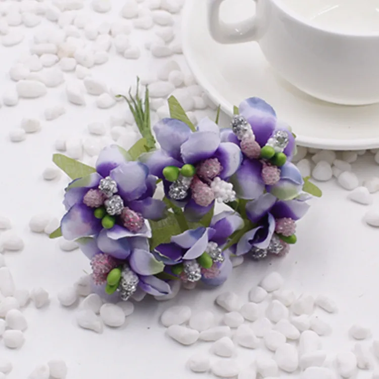 WedFavor 60 шт. шелковые искусственные Пип ягоды проволочные Стебли фрукты Stamen цветок