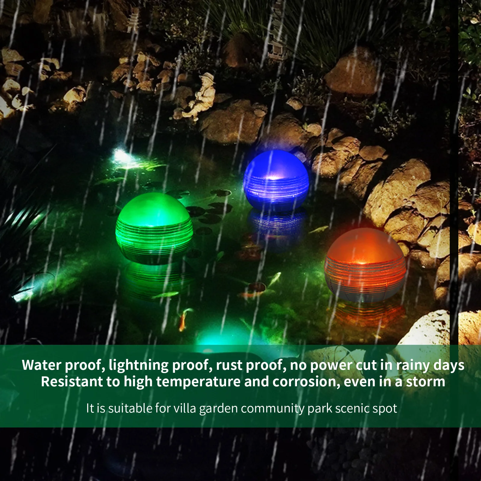 JeeYee Brand Colorful LED Solar Ball Light Floating Underwater Lamp Outdoor Swimming Pool Decorative Power | Лампы и освещение