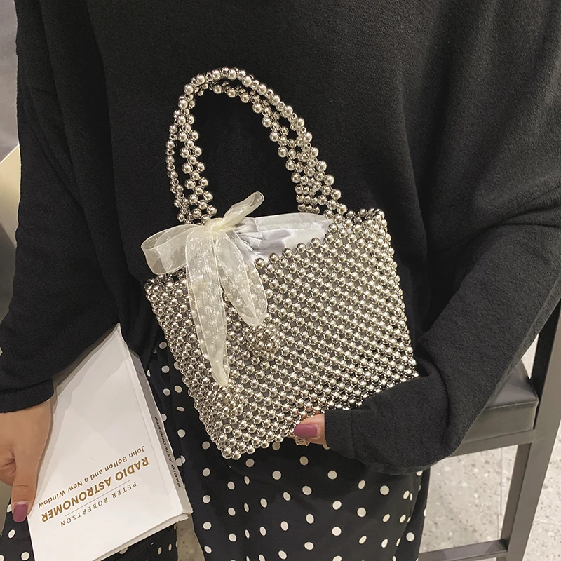 

Niche Design Fairy Bag 2020 New Hand-woven Beaded Handbag Summer Fashion Casual Style Handbag Women Purse and Handbags Louis Bag