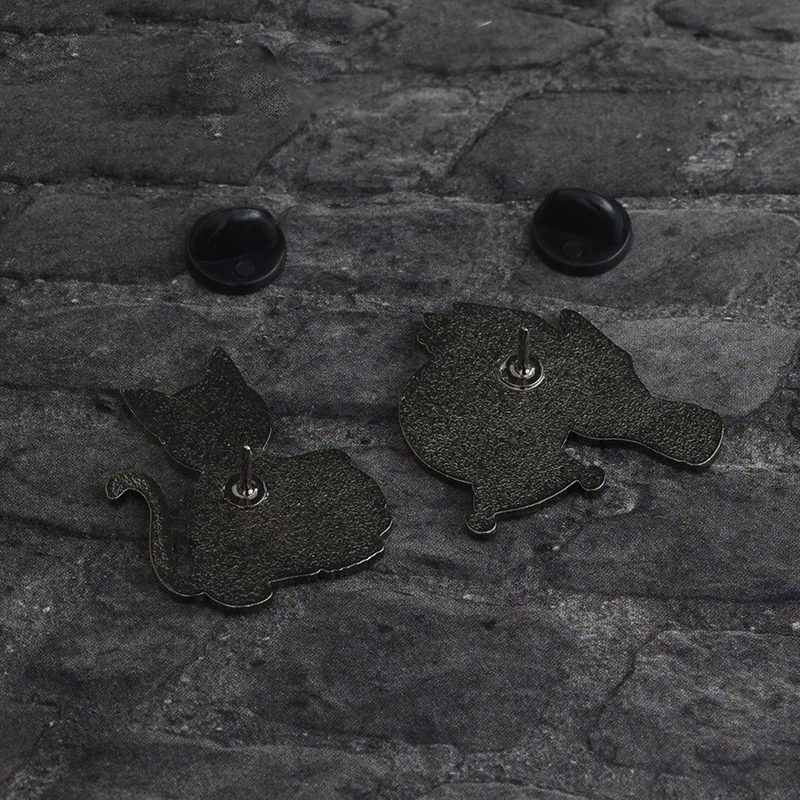 Брошь из сплава с мультяшным изображением злого ведьмы ночи кота значок