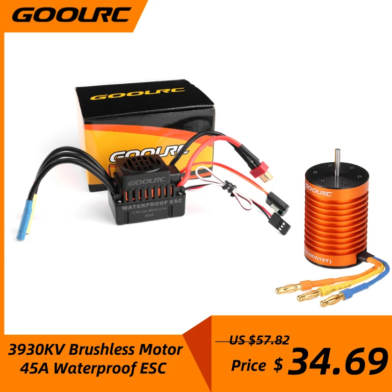GoolRC F540 3930KV бесщеточный двигатель с 45A ESC Combo Set для 1/10 RC Car Truck|Детали и аксессуары| |
