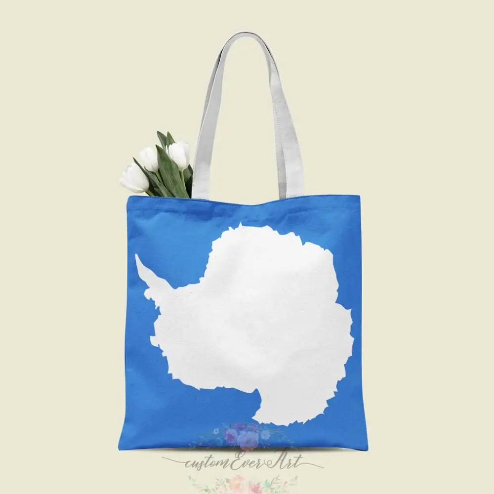 Антарктика сумка на заказ холщовые сумки-шопперы для женщин учителя Сумки день