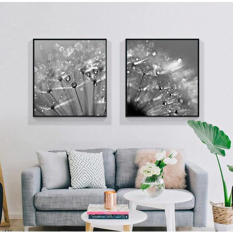 Скандинавский Одуванчик каплевидный художественный холст картина плакаты и