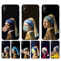 yndfcnb girl with a pearl earring vermeer phone case for iphone 11 pro max x xs max 6 6s 7 8 plus 5 5s 5se xr se2020