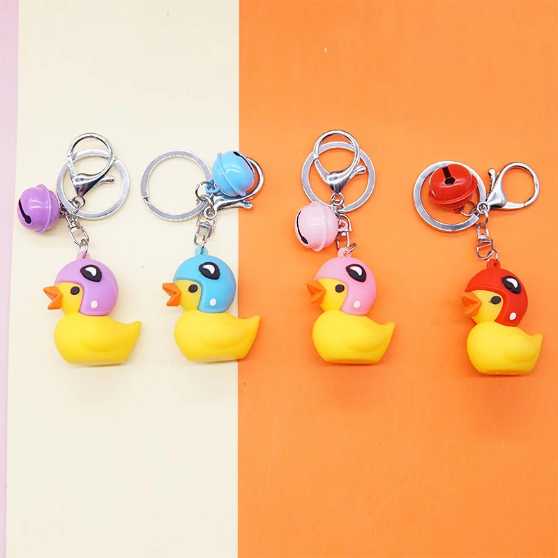 

Creative duck-shaped acrylic plastic turbo piston key chain cute ring bag car gadget interior pendant best gift for friends