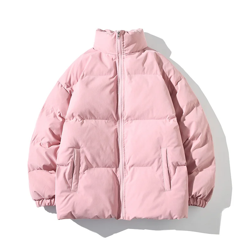 Winter Parkas Women 2021 Fashion Solid Loose Thick Warm Jackets Coats Stand Collar Female Down Outwear Couples Coat Parkas