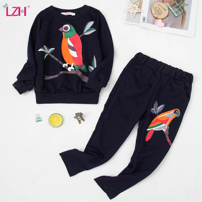 

LZH, детская одежда для девочек, новинка 2021, комплекты одежды для маленьких девочек на осень и зиму, наряд, Детский Повседневный Спортивный ко...