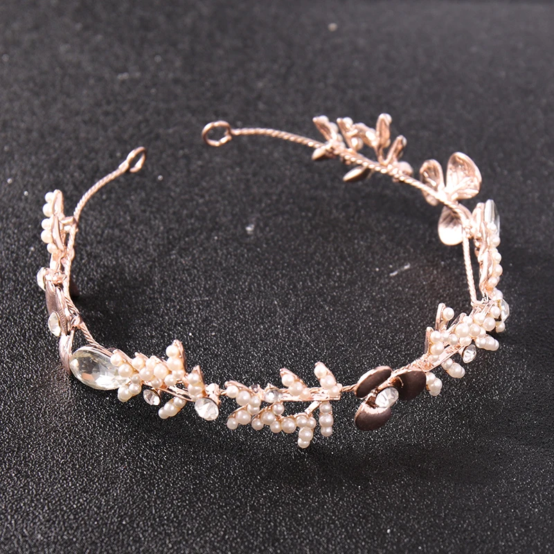 

2021 New Handmade Luxury Elegant Ladies Fashion Headband Rhinestone Pearl Wedding Bridal Headband Hair Band Girl Accessories
