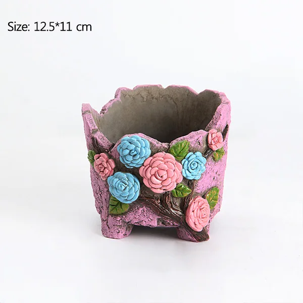 9-Only Flower Pot Strongwell Европейский замок Рельефный цветочный горшок садовые растения ручная роспись скандинавский цветочный горшок украшения дома аксессуары подарок - Цвет: 9-Only Flower Pot