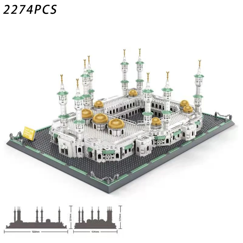 

MOC Creative City Architecture Great Mosque of Mecca Creator building blocks children assemble bricks toys for children Gifts