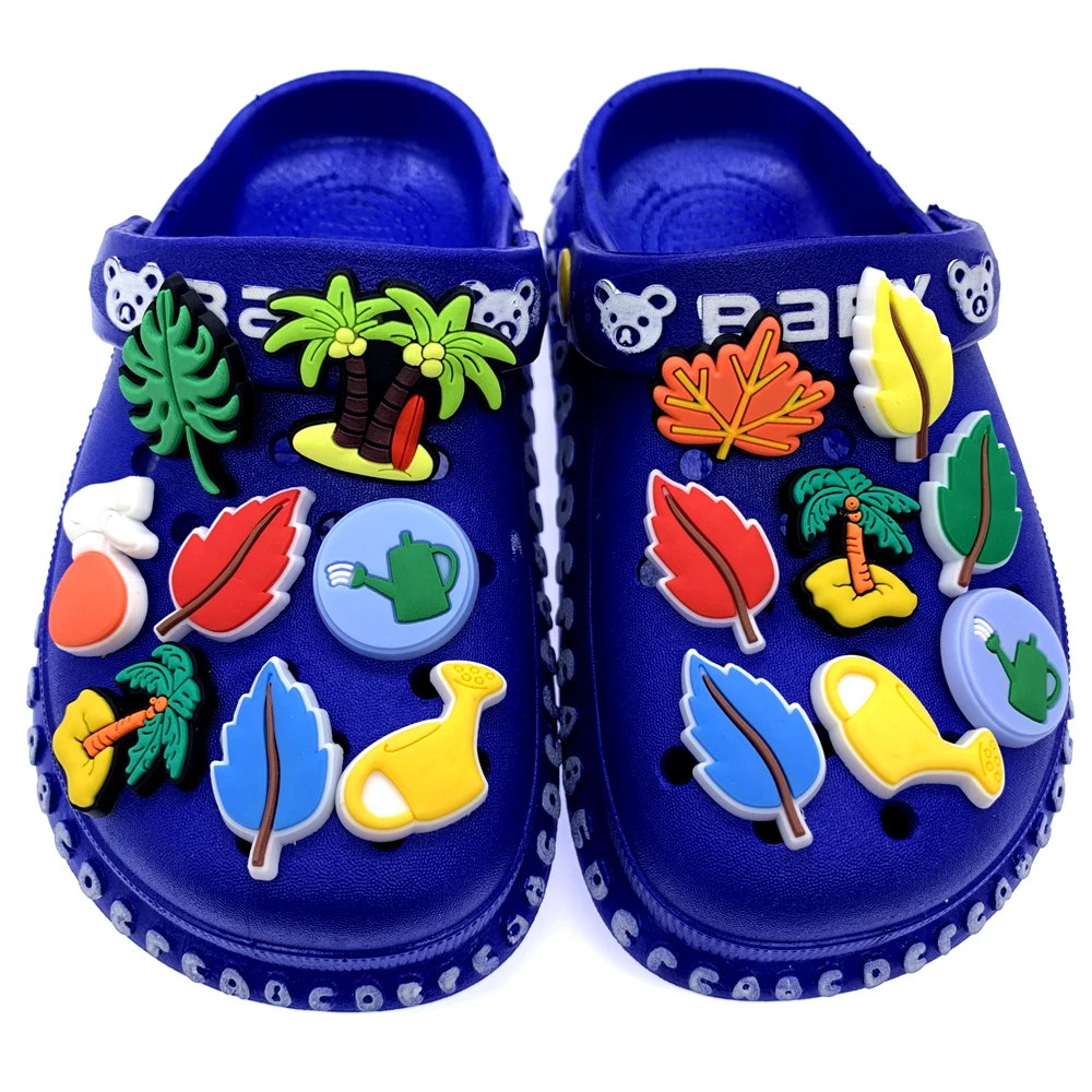 Фото 1PCS New Plant Series Shoes Charms For Kids Party Gifts Coconut Tree Icon Croc Hole Slipper Leaf Wristband Accessories - купить по 1PCS New Plant Series Shoes Charms For Kids Party Gifts Coconut Tree Icon Croc Hole Slipper Leaf Wristband Accessories - купить по