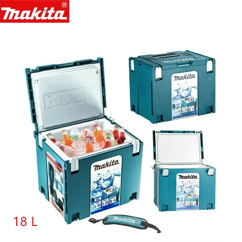 Makita MAKPAC Cool Box Connector freezer 18L 199846-0 198253-4 Type 4 18 Litres + Strap Tool Case Systainer
