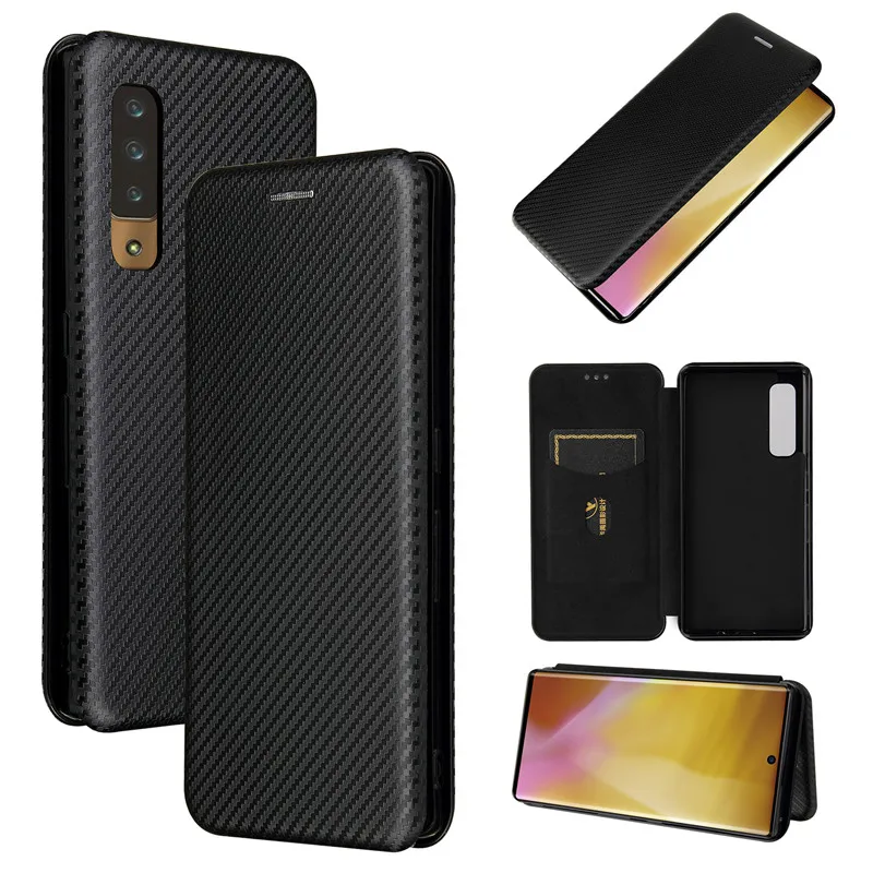 

2021 For Fujitsu Arrows NX9 Fashion Carbon Fiber PC Hard Card Holder Slim Leather Case For Fujitsu Arrows NX9 F-52A Wallet Flip