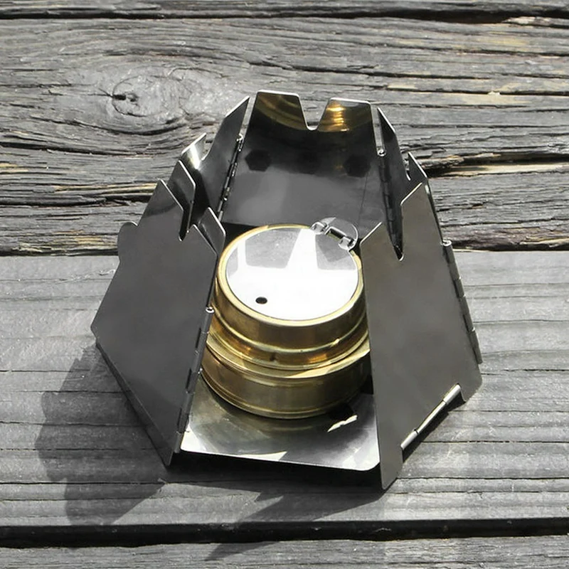 Новинка-напольная походная плита мини складная Шестигранная деревянная Stainlesss