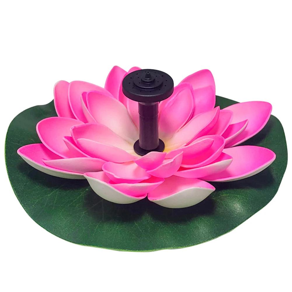

2.5W Solar Lotus Fountain Lotus Flower Fountain Water Pump Courtyard Landscape Colors Fountain Pond Solar Garden Decoration