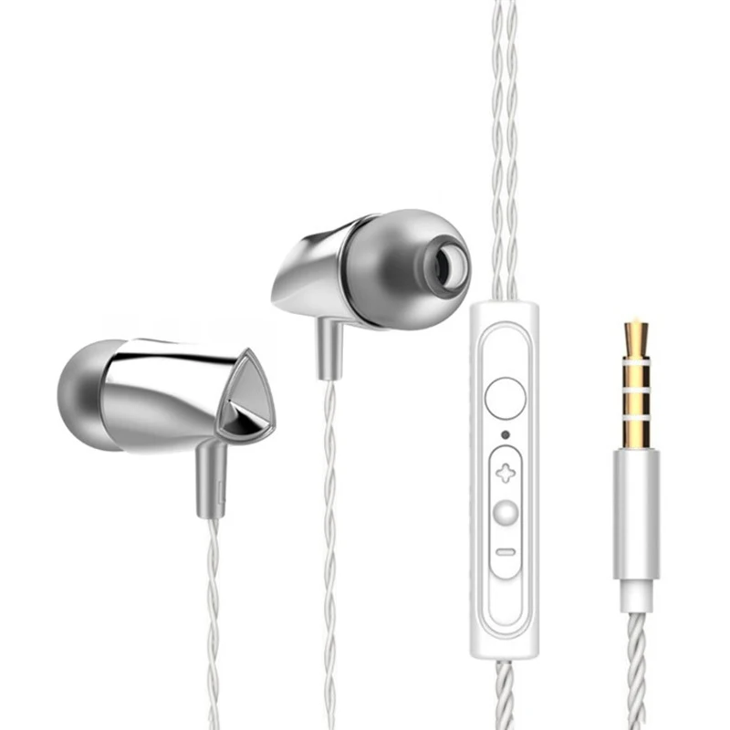 White EARDECO 3,5 мм наушники-вкладыши проводные наушники для телефона Супер бас стерео спортивные наушники гарнитура с микрофоном динамические Fone de ouvido для iPhone - Цвет: White
