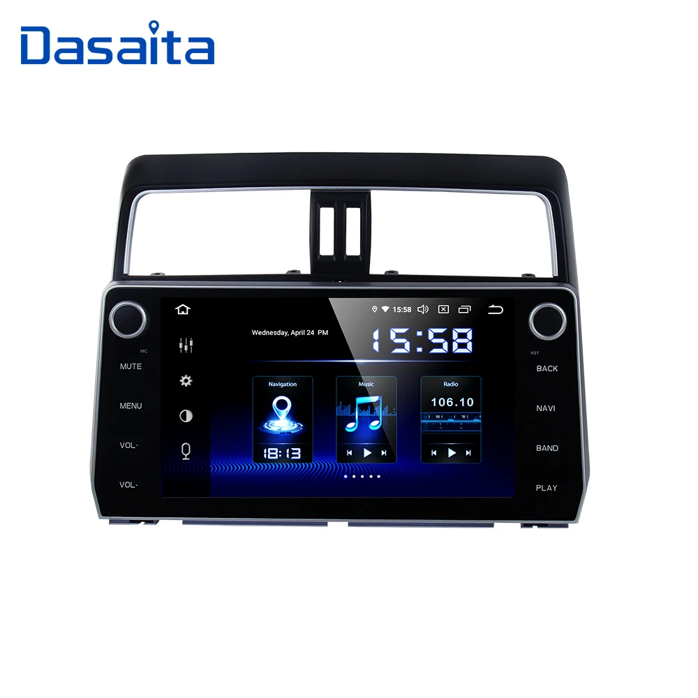 Dasaita 10 2 &quotIPS TDA7850 Din Автомобильный Android Радио для Toyota New Prado 2018 GPS Навигация MP3 64G ROM