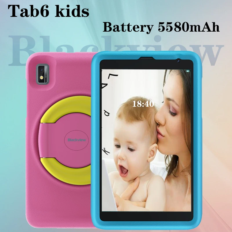 Blackview Tab 6 Kids Tablet Android 11 8 Inch 5580mAh Battery 3GB RAM 32GB ROM Octa Core PC 13MP Rear Camera WIFI LTE Phone Call