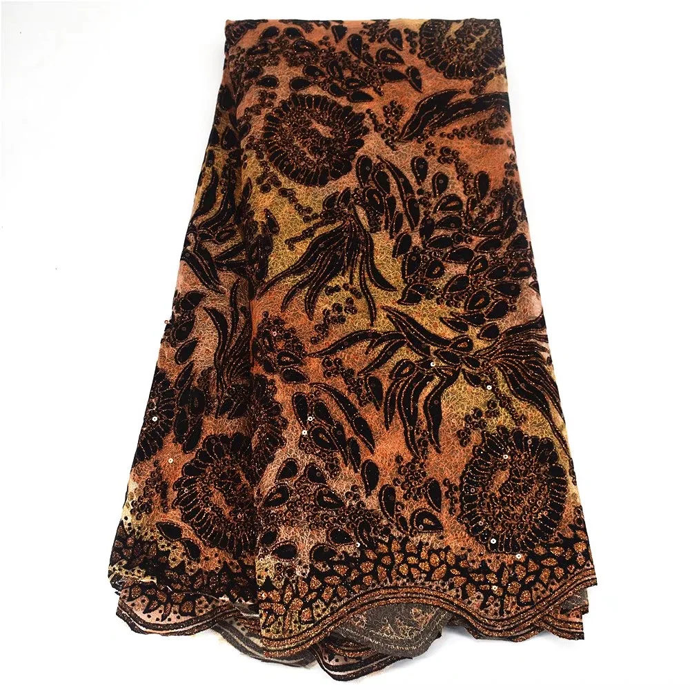 Темный блестящий дизайн размер 5 ярдов для женских платьев в ночное время шоу