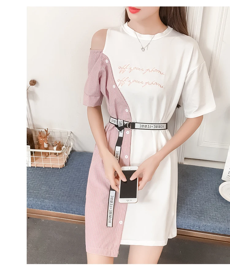 Женское асимметричное облегающее платье в полоску винтажное однобортное