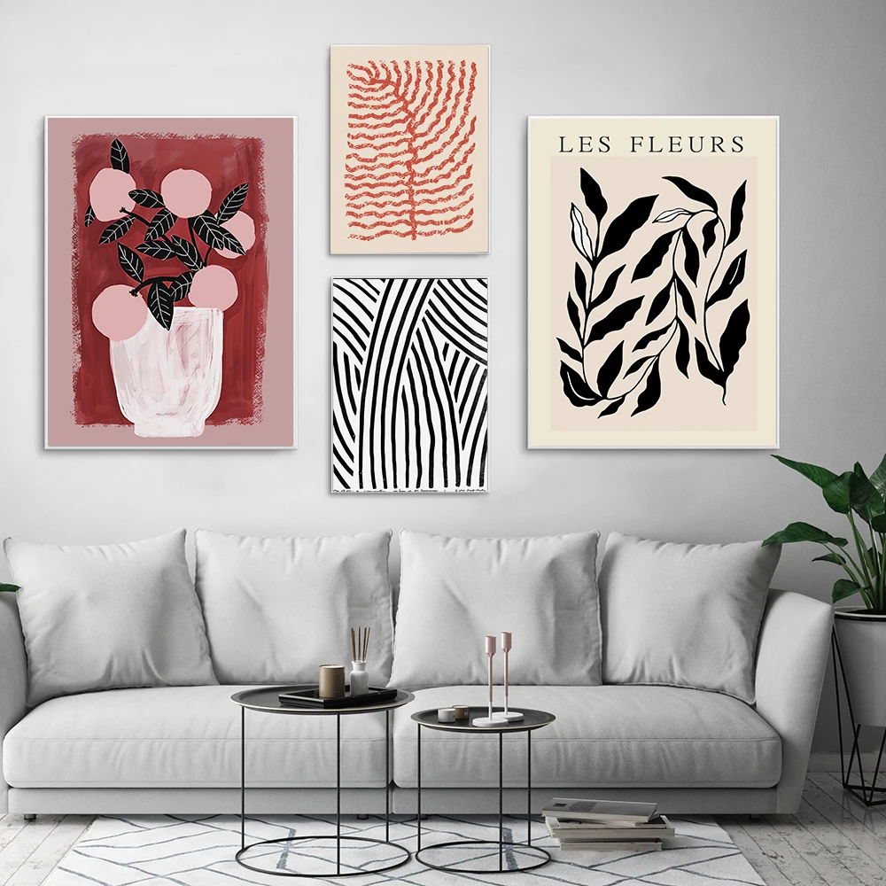 

French Style Vintage Canvas Pictures Ready Made Wall Painting Nordic Abstract Poster Still Life For Living Room Home DecorPrint