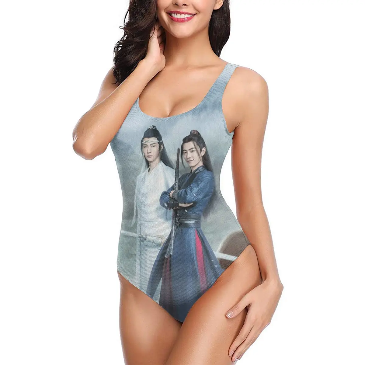 

Женский экзотический бикини 2021, женский слитный купальник с изображением дао МО то Си, женская пляжная одежда