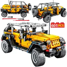 558pcs Yellow Pull Back Sports Car Model Building Blocks City Technical Car Enlighten Bricks Toys For Boys