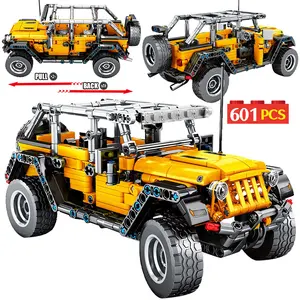 558pcs yellow pull back sports car model building blocks city technical car enlighten bricks toys for boys free global shipping