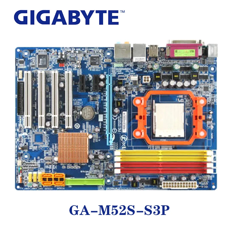 

Для nVIDIA nForce 520 Gigabyte GA-M52S-S3P Socket AM2 материнская плата DDR2 8 Гб GA-M52S S3P настольная системная плата ATX M52S-S3P используется