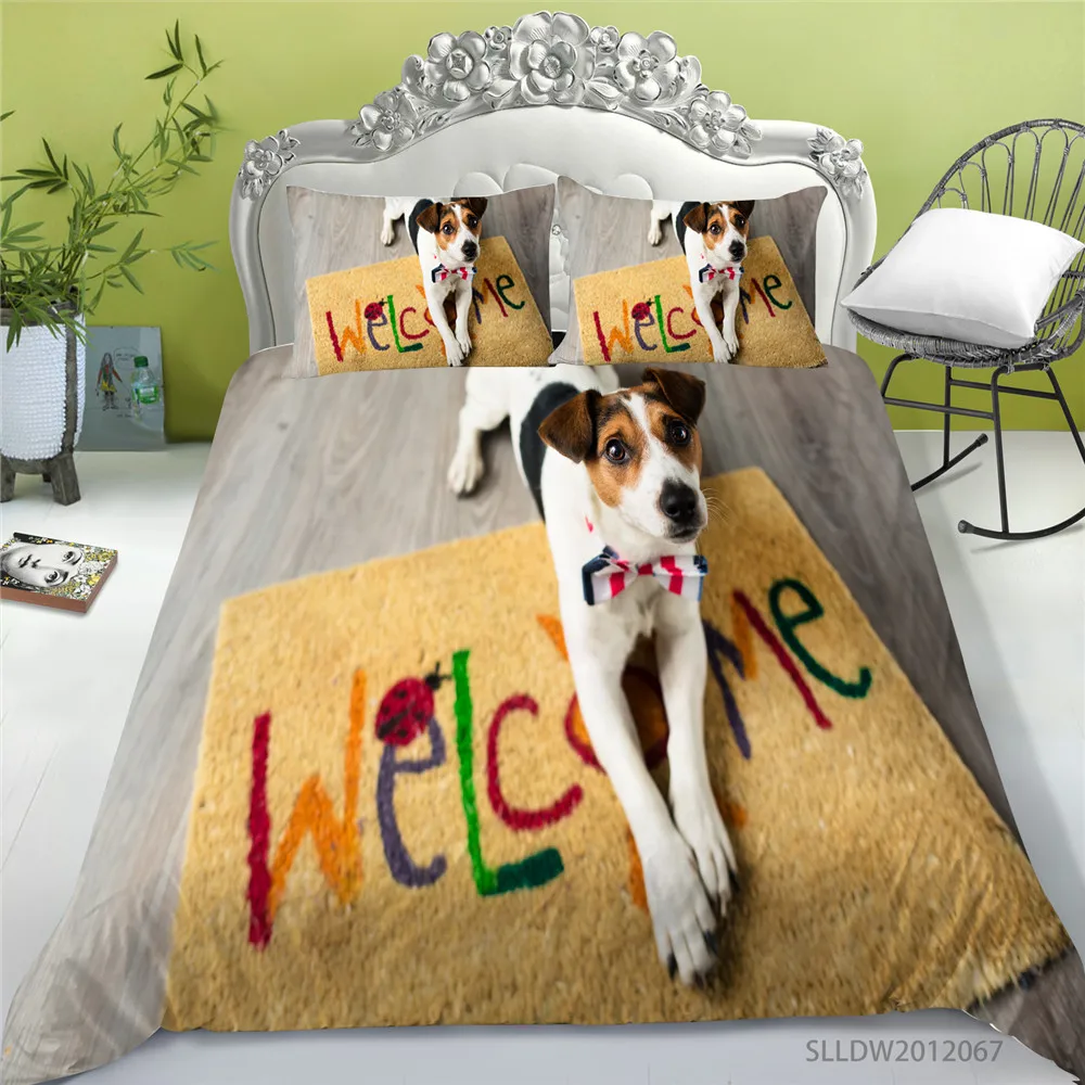 Online Juego De Fundas De Edredón De Lujo 3D Para Perro, Bonito, 2/3 Uds., Individual Tamaño Doble Reina Rey, Conjunto De Cama Moderno, Almohada, Regalos De Cama únicos