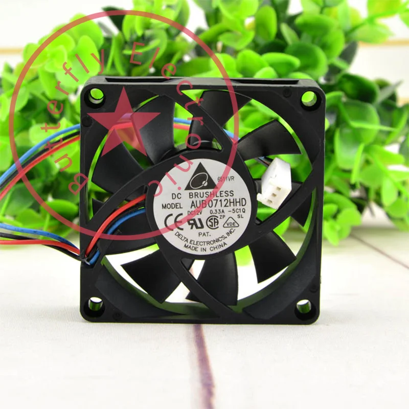 

Новый AUB0712HHD 7020 12 В 0.33A 7 см 3 провода Обнаружение скорости охлаждающий вентилятор охладитель