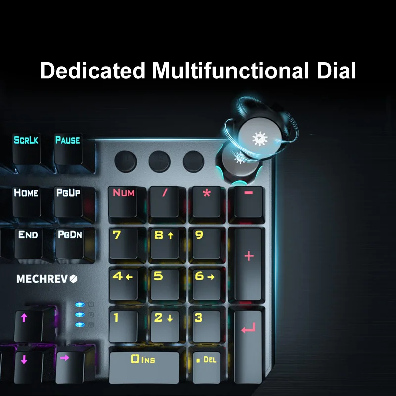 

MECHREVO ESports Mechanical Keyboard 104 Keys Gaming Keyboard Blue Switch Anti-Ghosting Metal Panel Custom Light Wired USB