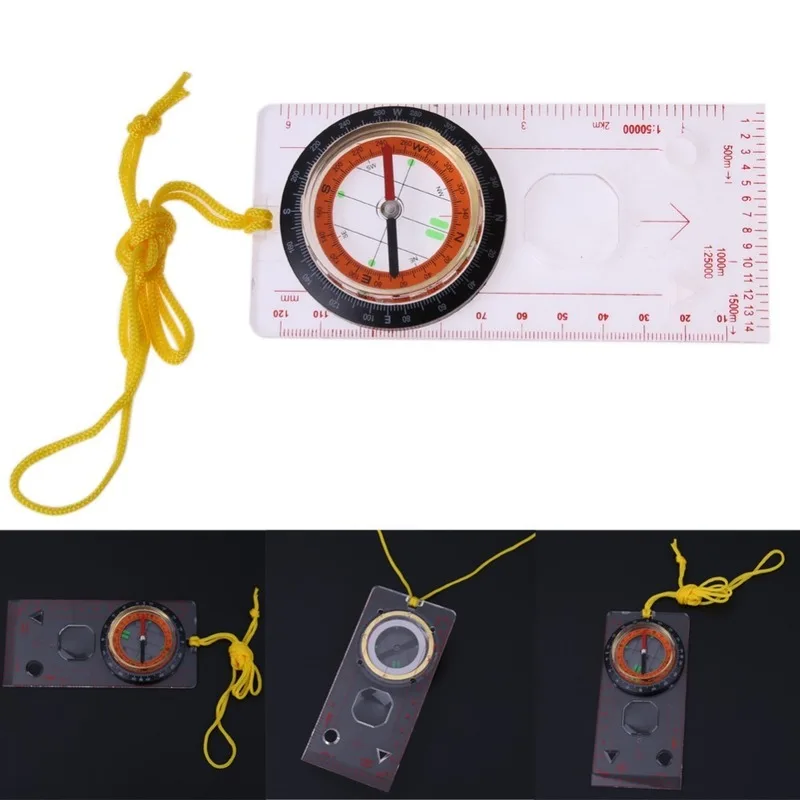 

Hiking Camping Outdoor Compass Ruler Night Professional Portable Directional Compass Field Compass Map Scale Outdoor Compass
