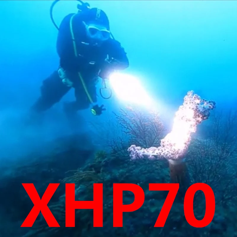 Z40DX5 CREE XHP70.2 светодиодный фонарик водонепроницаемый 3 режима 18650 батарея Дайвинг