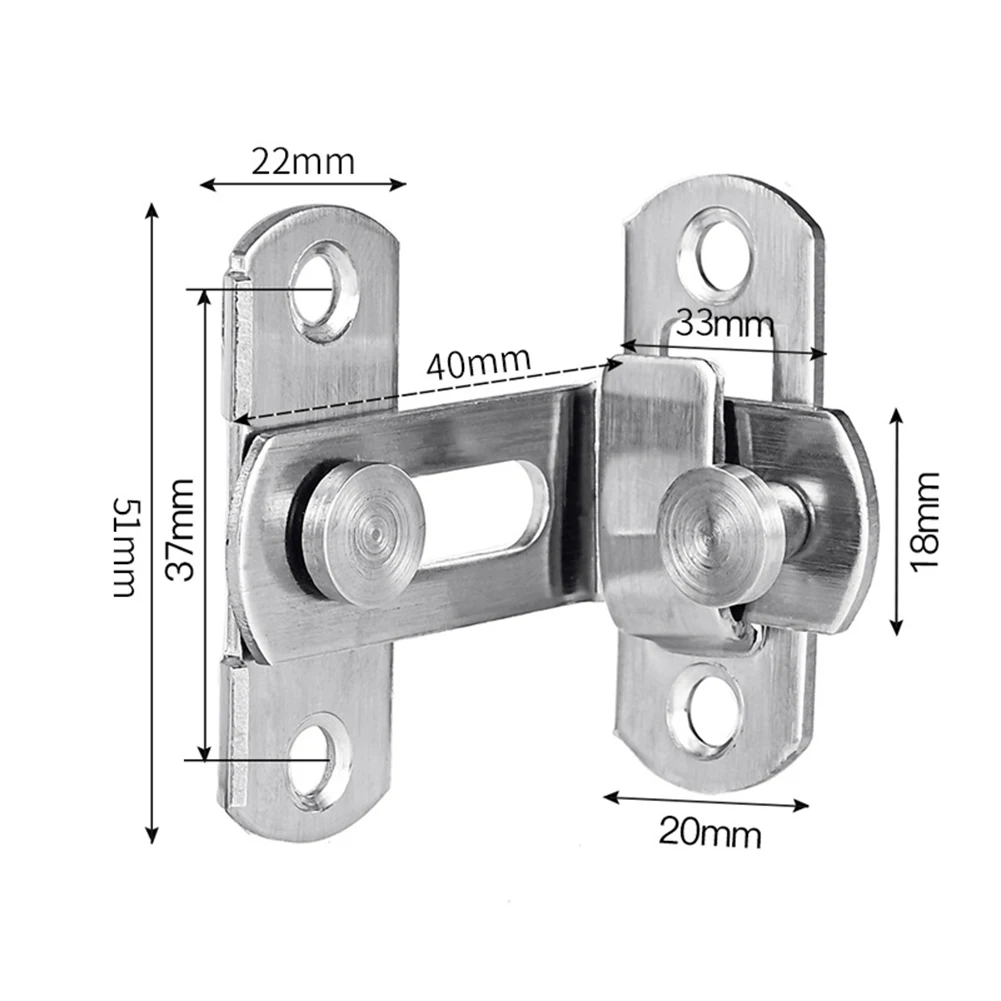 Универсальная защелка для раздвижной двери из нержавеющей стали защита на 90