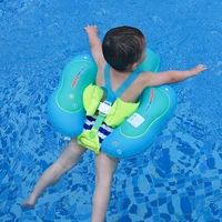 two colors green yellow baby swimming ring with seat pocket anti slip armpit ring for children inflatable swimming ring