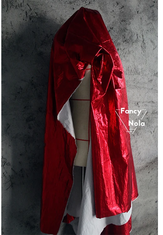 Глянцевая чистая Красная тонкая термополиуретановая ткань блестящая текстура