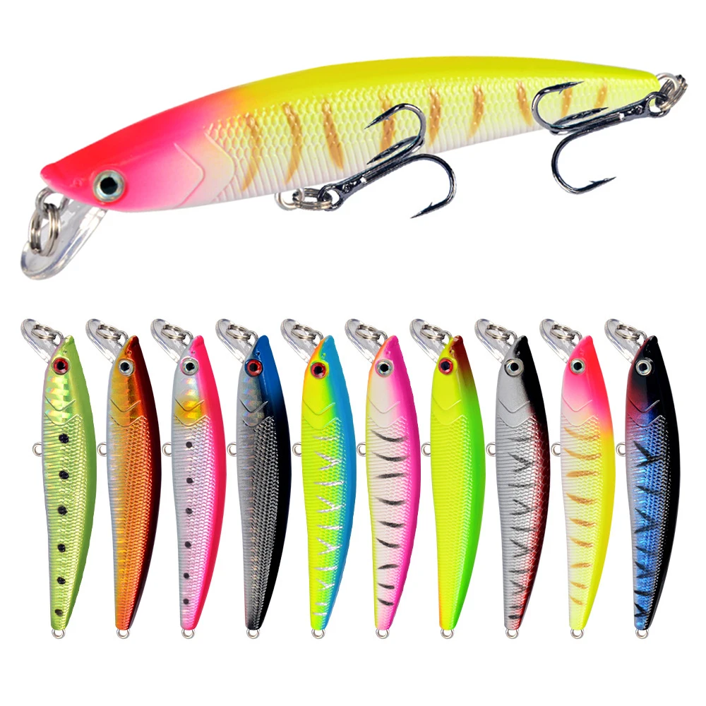 

1Pcs Minnow Fishing Lures 9cm 8g Crankbait Wobblers Perch 3D Eyes Artificial Hard Bait Pike Carp Bass Sinking Swimbait Pesca