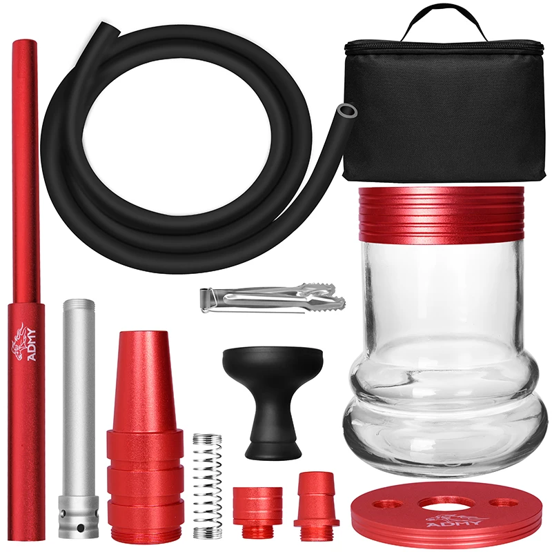 Новинка 2021 стильный портативный дорожный кальян с курительной трубкой из стекла