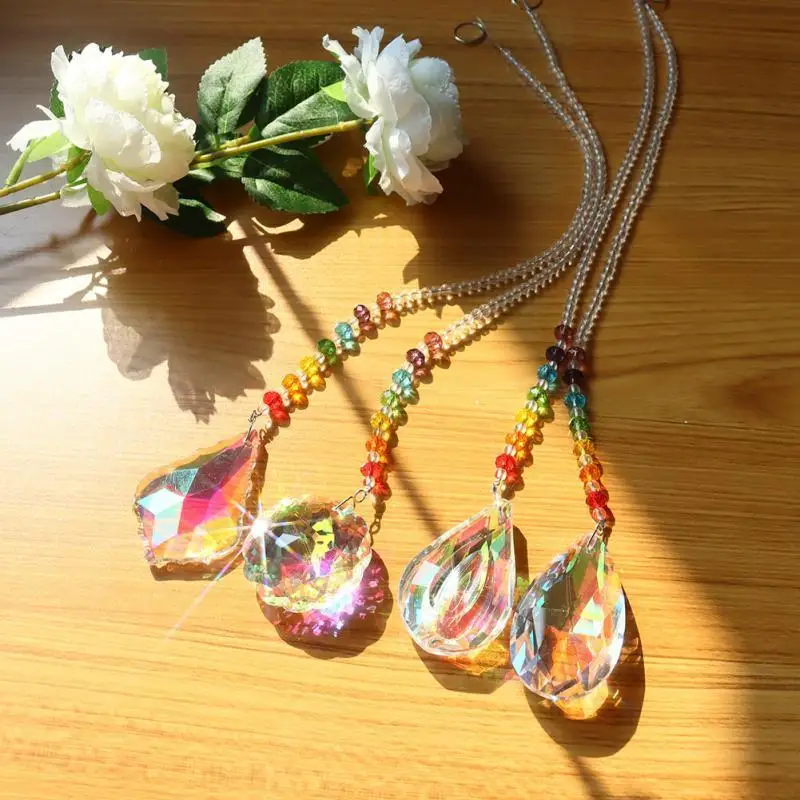 

Crystal Dream Wind Pendant Garden Home Window Boho Room Wall Car Decoration Chimes Suncatcher Rainbow Chaser Prism Maker Hanging