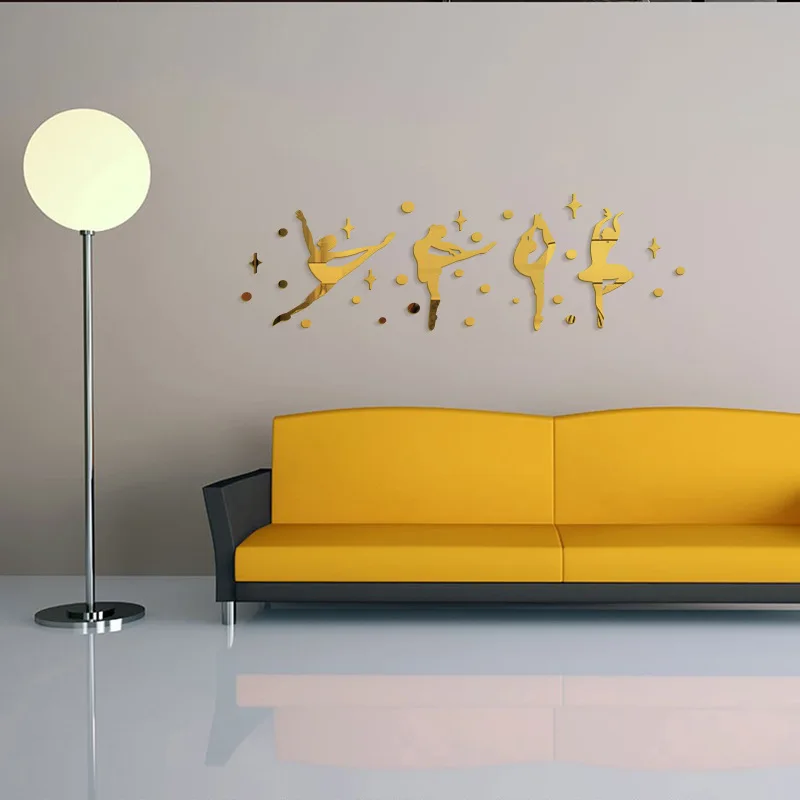 Акриловая Зеркальная Наклейка на стену для балета танцев классной комнаты